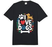 I Love Dogs - Huella de corazón Comfort Colors Adult Heavyweight T-Shirt