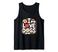 I Love Dogs - Huesos de pata de corazón, diseño lindo Camiseta sin Mangas