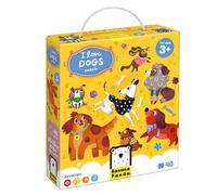Rompecabezas de Suelo para niños I Love Dogs, Incluye 40 Piezas Grandes con un Gran tamaño Completo de 26 x 12.6 Pulgadas, para Edades de 3 años en adelante