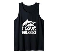 I Love Dolphins Ocean Wildlife Apreciación Camiseta sin Mangas