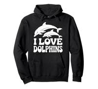 I Love Dolphins Ocean Wildlife Apreciación Sudadera con Capucha