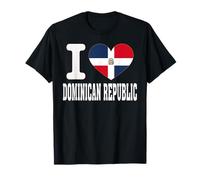 I Love Dominican Republic Heart Souvenir Lovers Pride Travel Camiseta