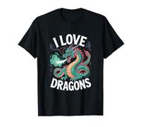 I Love Dragons Arte de criaturas míticas Camiseta