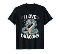 I Love Dragons Arte de criaturas míticas Camiseta