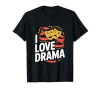 I Love Drama Teatro Comedia Tragedia Máscaras Camiseta