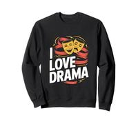I Love Drama Teatro Comedia Tragedia Máscaras Sudadera