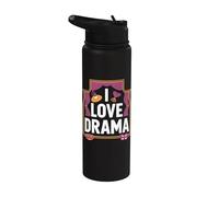 I Love Drama Teatro Escenario Máscaras Luces Stainless Steel Insulated Water Bottle