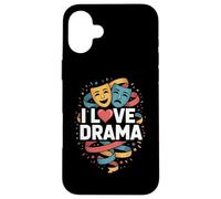 I Love Drama Teatro Máscaras Club de actores de tespes Carcasa para iPhone 16 Plus