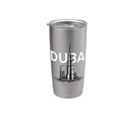 I Love Dubai, Amazing Dubai Illustration Graphic Skyline Vaso térmico de acero inoxidable de doble pared