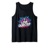 I Love Dubstep Bold Gráfico de Altavoz Camiseta sin Mangas