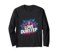 I Love Dubstep Bold Gráfico de Altavoz Manga Larga