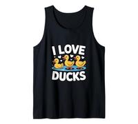 I Love Ducks Cute Yellow Patitos Divertidos Camiseta sin Mangas