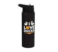 I Love Ducks Lindo Cool Duck Duo Design Stainless Steel Insulated Water Bottle