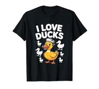 I Love Ducks Lindo Patito de Dibujos Animados Camiseta gráfica económica