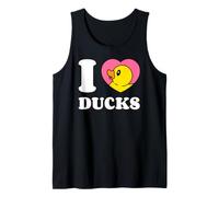 I Love Ducks Lindo Pato Patito Dentro De Un Corazón Camiseta sin Mangas