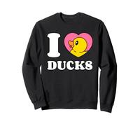 I Love Ducks Lindo Pato Patito Dentro De Un Corazón Sudadera