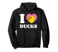 I Love Ducks Lindo Pato Patito Dentro De Un Corazón Sudadera con Capucha