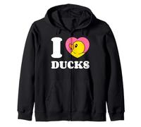 I Love Ducks Lindo Pato Patito Dentro De Un Corazón Sudadera con Capucha