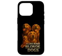 I Love Dumb Blondes Dog Golden Retriever Bootleg Gráfico Carcasa para iPhone 16 Pro