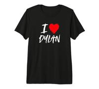 I Love Dylan Hijo Papá Marido Novio Nieto Corazón Rojo Camiseta Premium