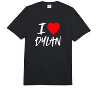 I Love Dylan Hijo Papá Marido Novio Nieto Corazón Rojo Comfort Colors Adult Heavyweight T-Shirt