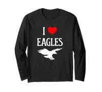 I Love Eagles I Heart Eagles Amante de Las Aves de Presa Observador de Aves Manga Larga