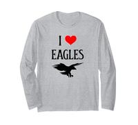 I Love Eagles I Heart Eagles Amante de Las Aves de Presa Observador de Aves Manga Larga