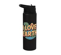 I Love Earth - Día de la Tierra Stainless Steel Insulated Water Bottle