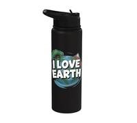 I Love Earth - Día de la Tierra Stainless Steel Insulated Water Bottle