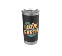I Love Earth - Día de la Tierra Vaso térmico de acero inoxidable de doble pared