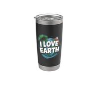 I Love Earth - Día de la Tierra Vaso térmico de acero inoxidable de doble pared