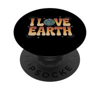 I Love Earth Love Our Green Planet - Declaración Eco Warrior PopSockets PopGrip Adhesivo