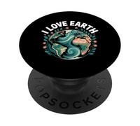 I Love Earth Planet Naturaleza Conservación PopSockets PopGrip Adhesivo