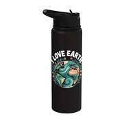 I Love Earth Planet Naturaleza Conservación Stainless Steel Insulated Water Bottle