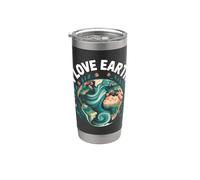 I Love Earth Planet Naturaleza Conservación Vaso térmico de acero inoxidable de doble pared