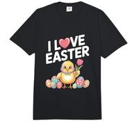 I Love Easter Cute Chick Tulip Huevos Comfort Colors Adult Heavyweight T-Shirt