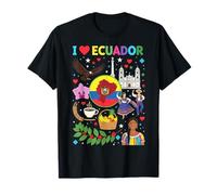I Love Ecuador Bandera Corazón Viaje Raíces Ecuatorianas Camiseta
