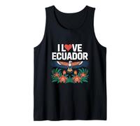 I Love Ecuador Cóndor Andino Flores Cultural Camiseta sin Mangas