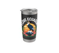 I Love Ecuador Condor Montaña Atardecer Vaso térmico de acero inoxidable de doble pared