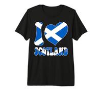 I Love Edimburgo and Scotland Flag Heart Proud Scottish Papa Camiseta Premium