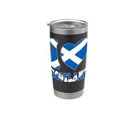 I Love Edimburgo And Scotland Flag Heart Proud Scottish Papa Vaso térmico de acero inoxidable de doble pared