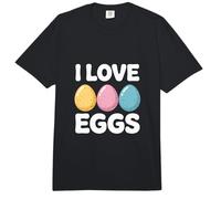 I Love Eggs Pastel Pascua Humor Diseño Comfort Colors Adult Heavyweight T-Shirt