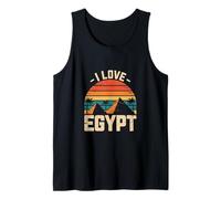 I Love Egipto Puesta del Sol Pirámides Vintage Camiseta sin Mangas