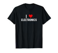 I Love Electronics - Corazón TV Radio Estéreo Música Ordenador PC Camiseta