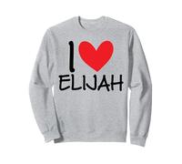 I Love Elijah Nombre Corazón Personalizado Hombres Guy BFF Friend Him Sudadera
