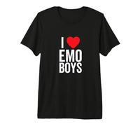 I Love EMO Boys Heart Funny Teen Girl Anime Cita Camiseta Premium