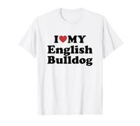 I Love English Bulldog Camiseta