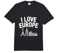 I Love Europa Skyline Icons Viajes Wanderlust Comfort Colors Adult Heavyweight T-Shirt
