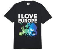 I Love Europe Map Monumentos icónicos Comfort Colors Adult Heavyweight T-Shirt