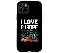 I Love Europe Monumentos famosos Viajes Carcasa para iPhone 11 Pro